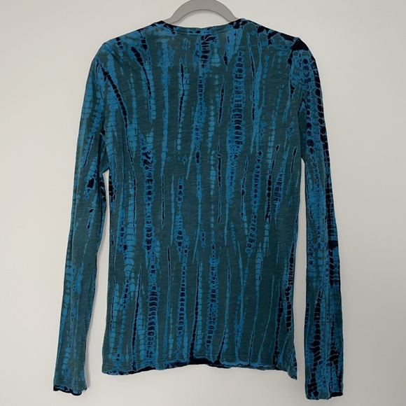 Proenza Schouler Tie Dye Striped Crew Neck Long Sleeve Tee Shirt T-Shirt - Picture 15 of 16